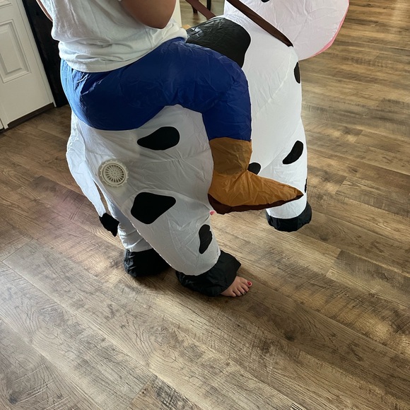 Inflatable Cow Costume with Rider - Picture 3 of 3